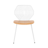 Wood and Wire Chair: White