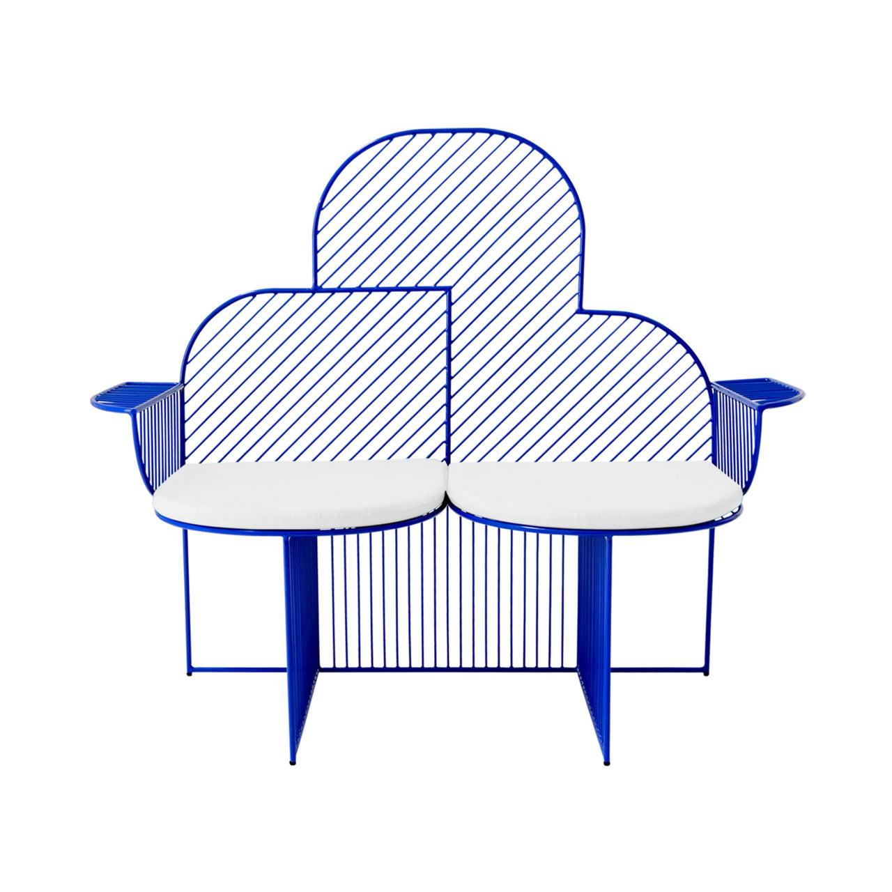 Cloud Bench: Electric Blue + White Seat Pad