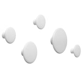 The Dots Wall Hooks: Mixed Set of 5 + White