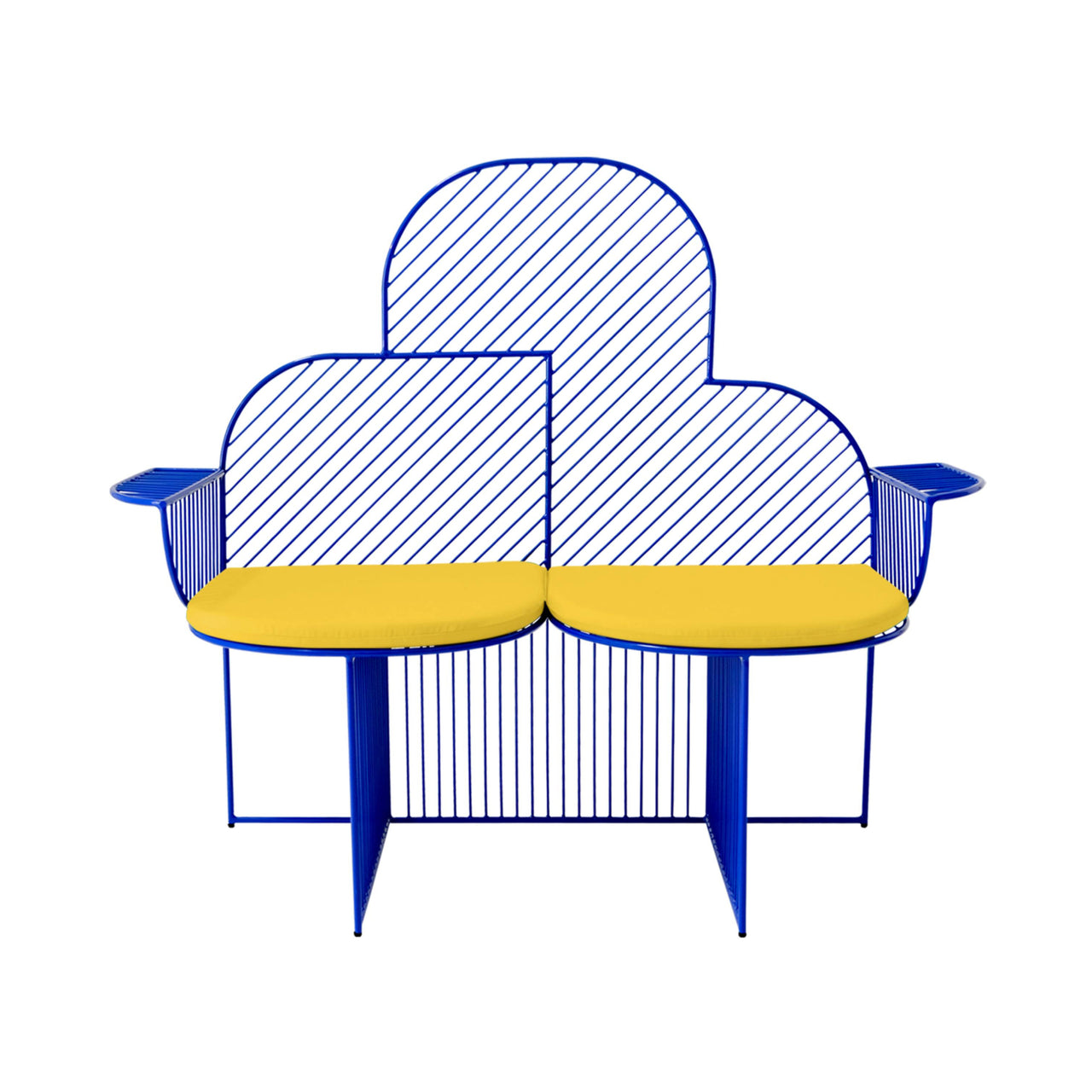 Cloud Bench: Electric Blue + Yellow Seat Pad