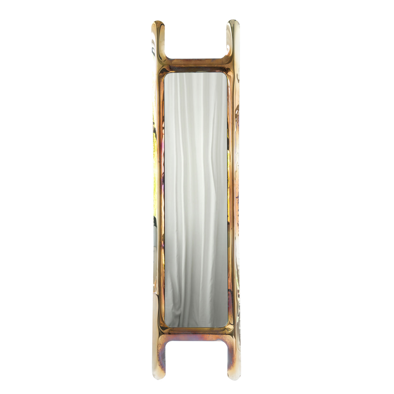 Drab Mirror: Flamed Gold Stainless Steel
