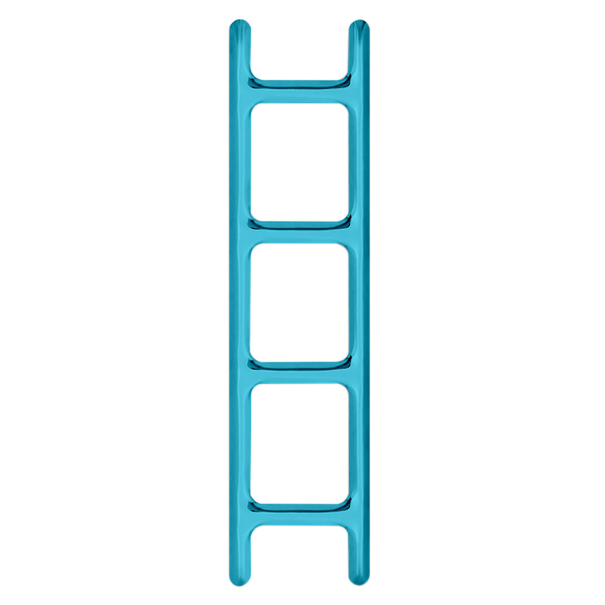 Drab Ladder Hanger: Sapphire + Stainless Steel