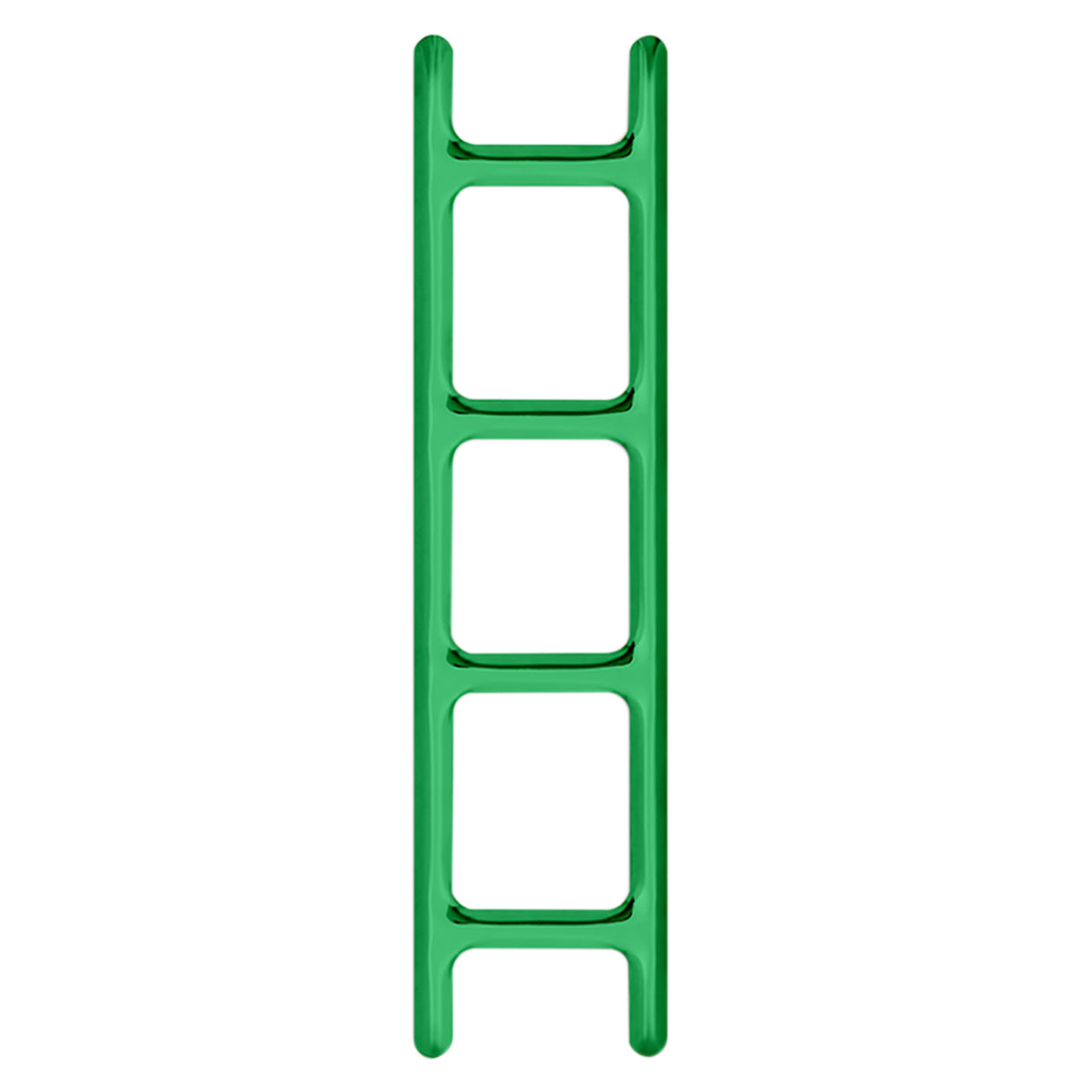 Drab Ladder Hanger: Emerald + Stainless Steel