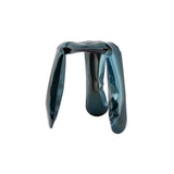 Plopp Metal Mini Footstool: Cosmic Blue Stainless Steel