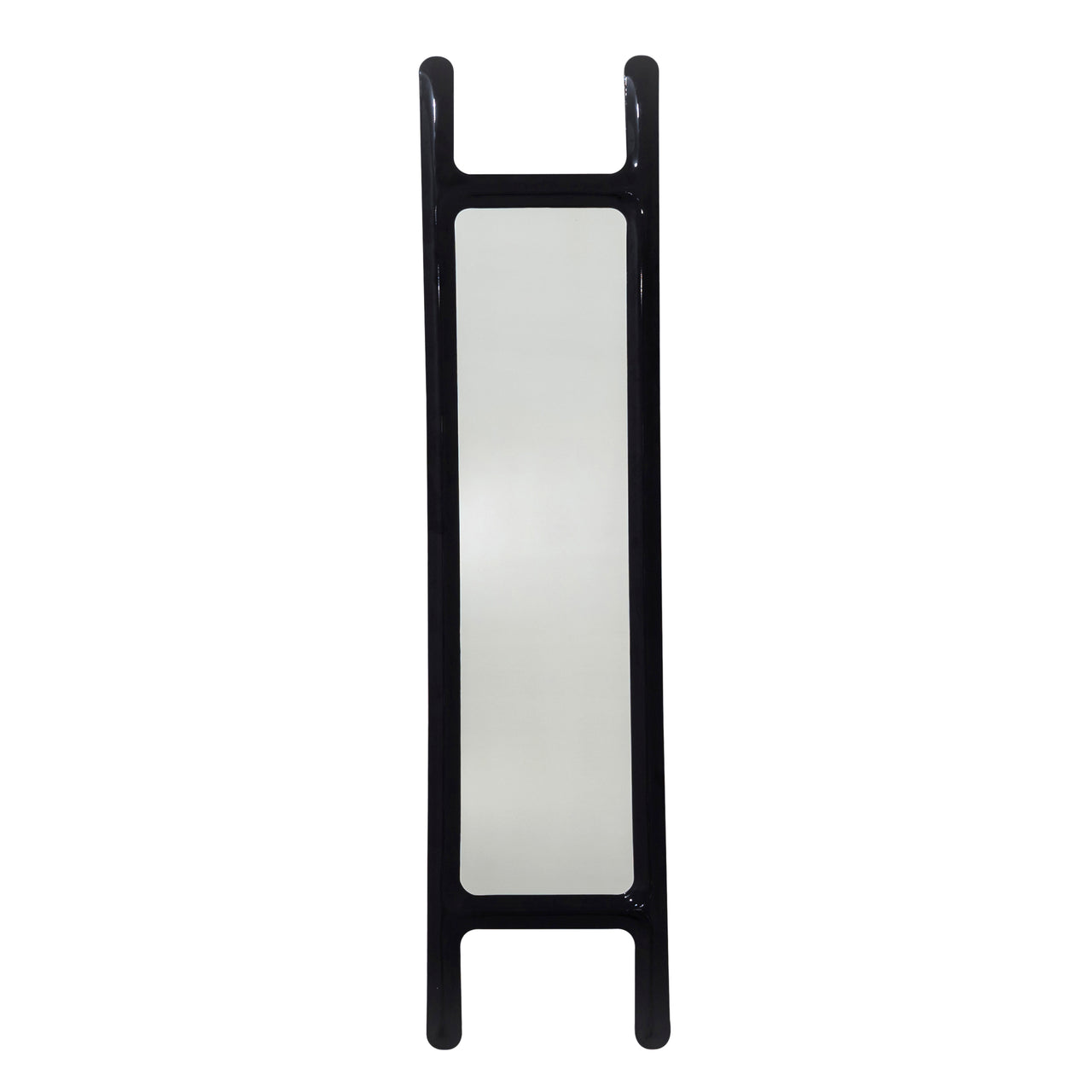 Drab Mirror: Black Glossy Carbon Steel